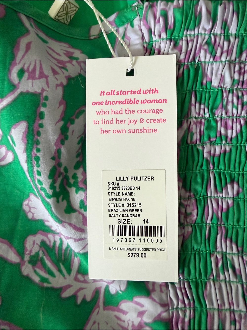 Lilly Pulitzer Winslow Maxi set. NWT size 14 - Picture 4 of 11